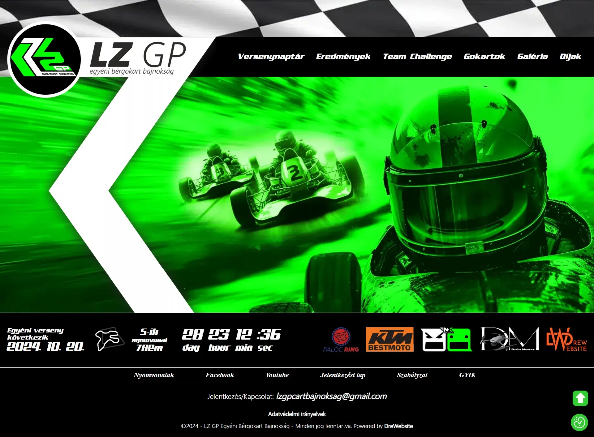 egyeni gokart bajnoksag weboldal