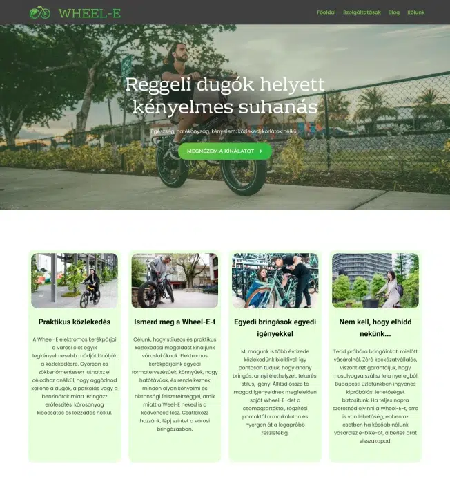 elektromos kerekpar weboldal wheel e